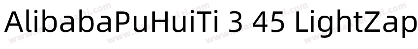 AlibabaPuHuiTi 3 45 LightZapfino字体转换
